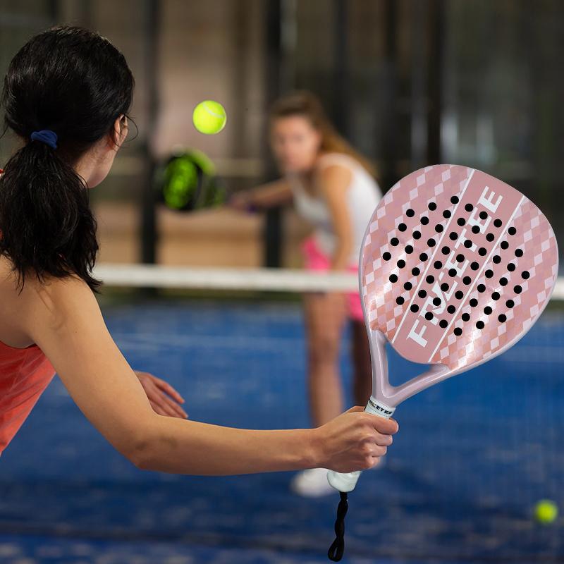 Round Shape Carbon Fiber Padel Tennis Rackets Raqueta